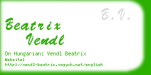 beatrix vendl business card